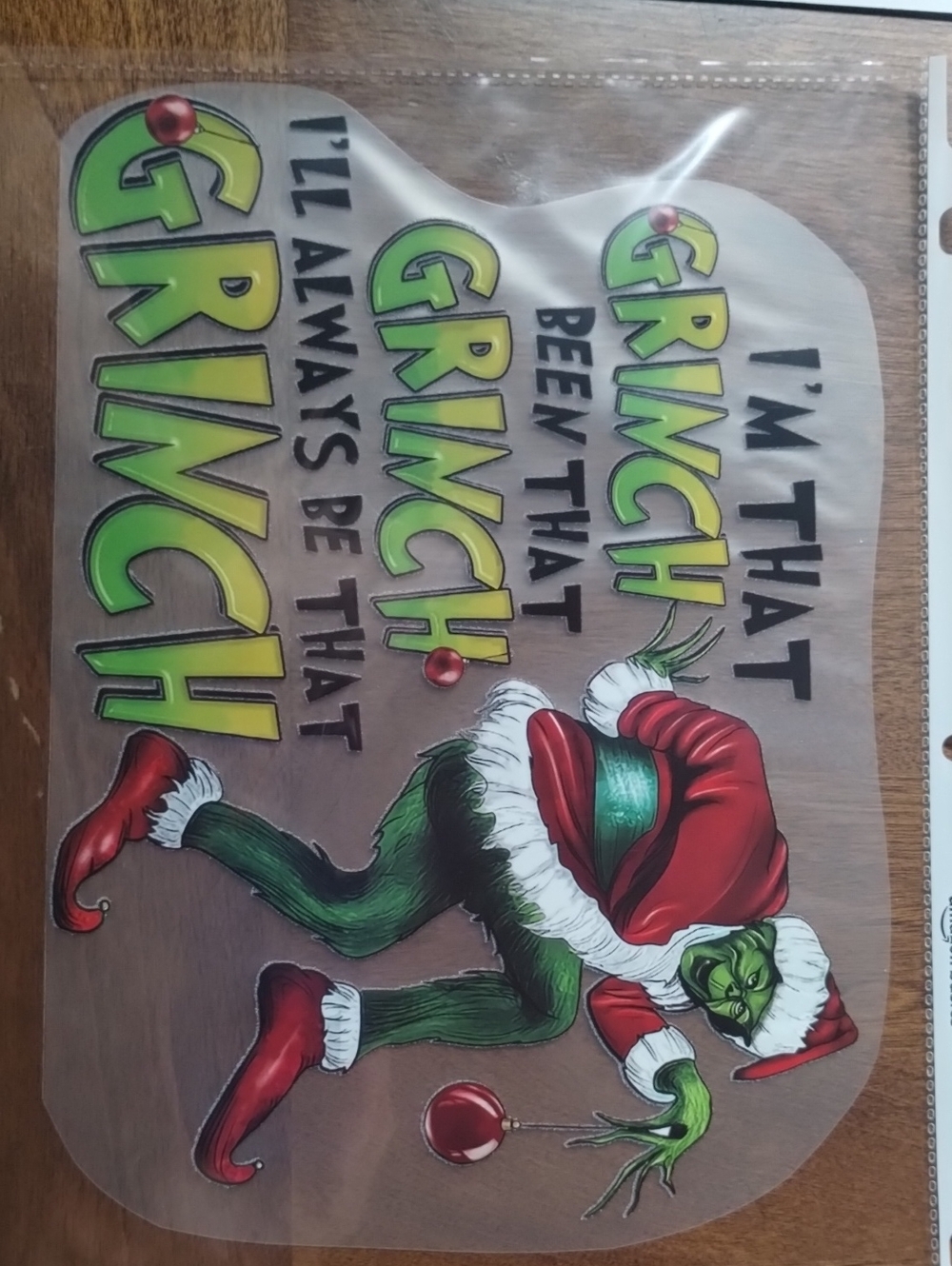 The Grinch Holiday DTF Heat Transfer